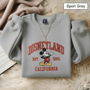 Embroidered Disneyland EST 1955 Sweatshirt, Disneyland Family Christmas Shirt, Mickey And Friends Shirt, Disneyland Trip Shirt,Disney Group