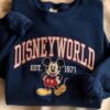 Disney World Embroidered Sweatshirt, Mickey Mouse EST 1971 Sweater, Vintage Disney Tee, Disney Trip Shirt, Walt Disney World Shirt