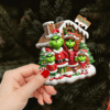 Grch Green Monster Family - Personalized Acrylic Ornament - Christmas Gifts For Family
