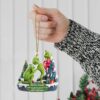 Personalized Grinch Couple Kissing Acrylic Ornament, Grinch Ornament, Couple Christmas Ornament, The Grinchmas Decor, Newly Wed Ornament