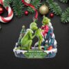 Personalized Grinch Couple Kissing Acrylic Ornament, Grinch Ornament, Couple Christmas Ornament, The Grinchmas Decor, Newly Wed Ornament