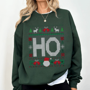 Funny Couples Christmas Sweatshirt, Where’s My Ho Ugly Christmas Sweaters, Matching Husband Wife Christmas Party