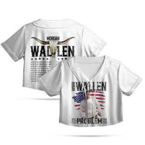 Morgan Wallen Still The Problem Tour 2026 Croptop Baseball Jersey, Morgan Wallen Country Music Croptop Baseball Jersey