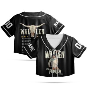 Morgan Wallen Still The Problem Tour 2026 Croptop Baseball Jersey, Morgan Wallen Country Music Croptop Baseball Jersey