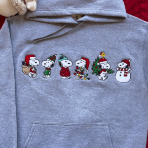 Embroidered Snoopy Sweatshirt, Peanuts Embroidery Crewneck, Embroidered Vintage Snoopy PulloveR, Cute Cozy Dog Sweater Gift