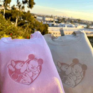 Embroidered Couple's Sweetheart Sweatshirt, Disney Holiday Matching Sweatshirt