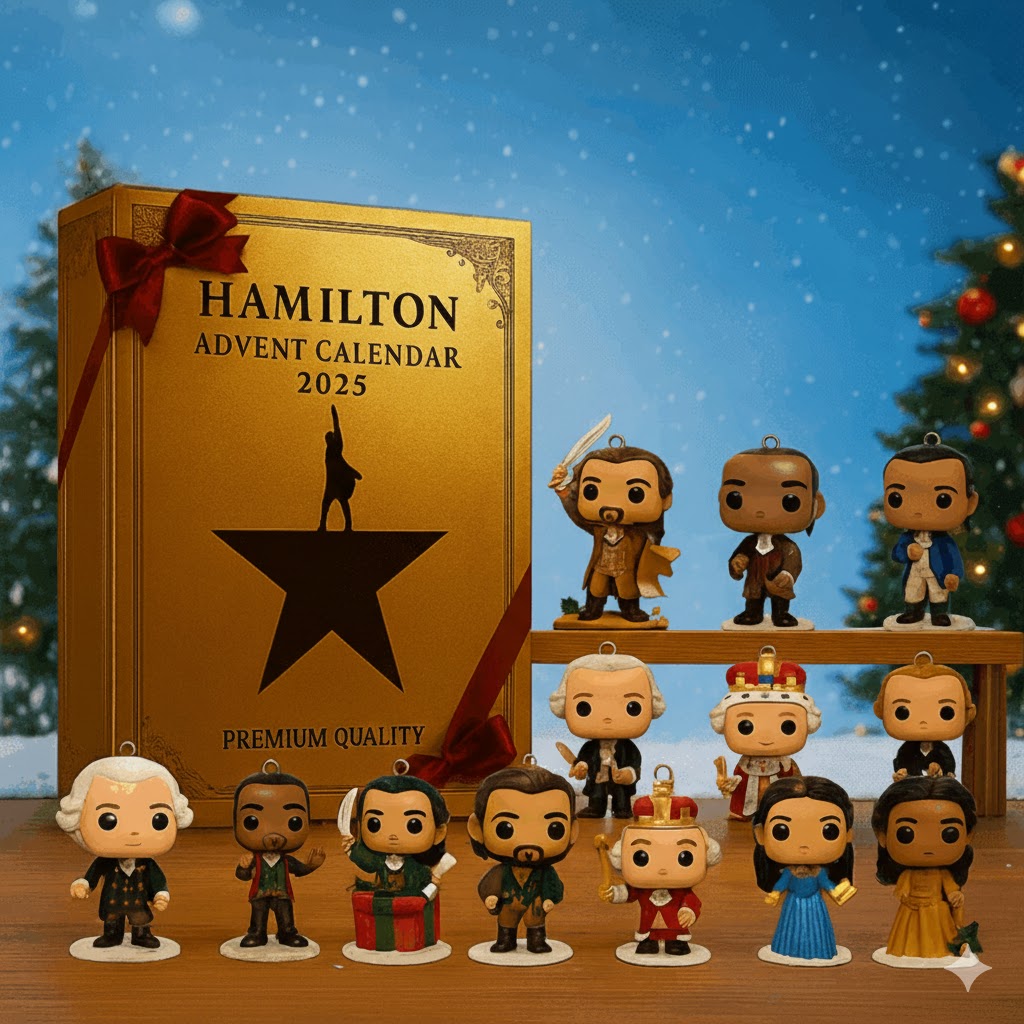 Hamilton Advent Calendar 2025, 24-Day Christmas Countdown, Musical Collectible Ornaments, Broadway Gift for Fans & Holiday Decor