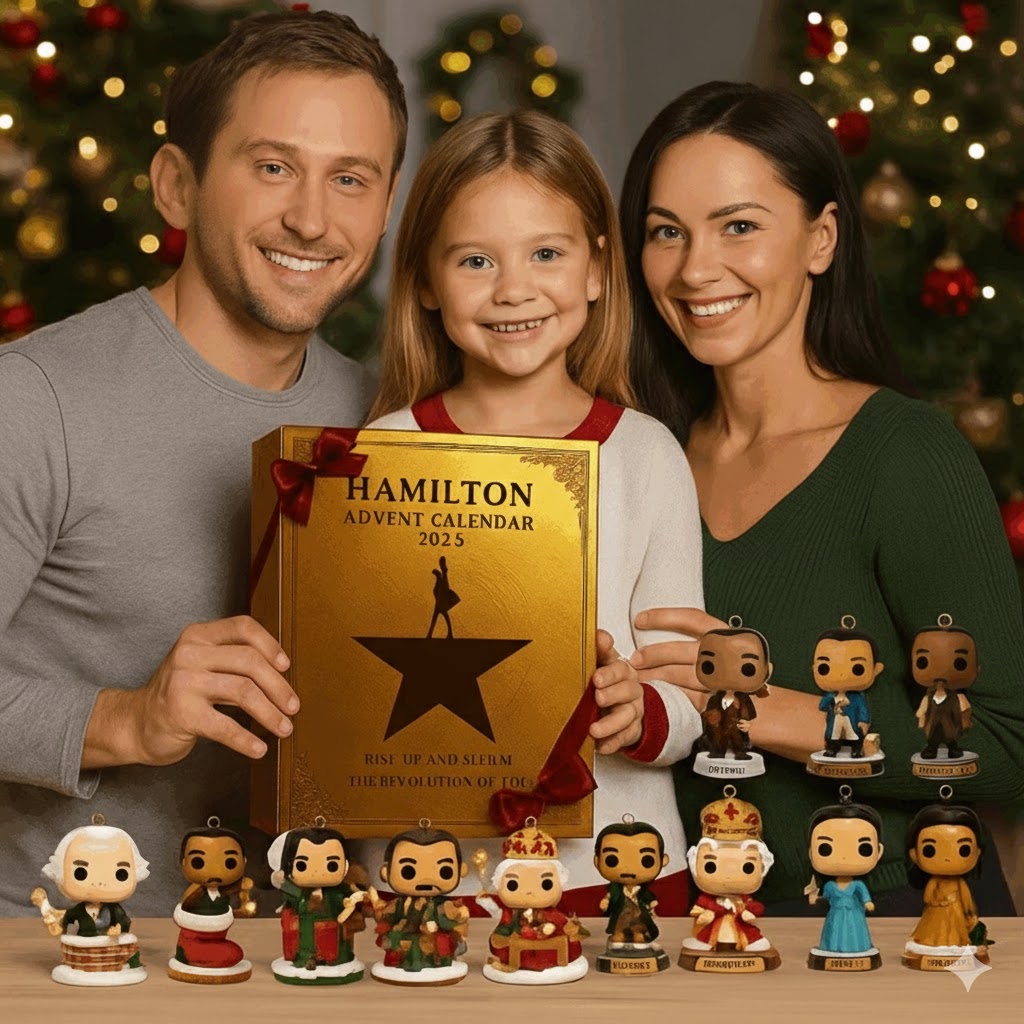 Hamilton Advent Calendar 2025, 24-Day Christmas Countdown, Musical Collectible Ornaments, Broadway Gift for Fans & Holiday Decor