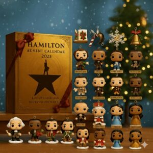 Hamilton Advent Calendar 2025, 24-Day Christmas Countdown, Musical Collectible Ornaments, Broadway Gift for Fans & Holiday Decor