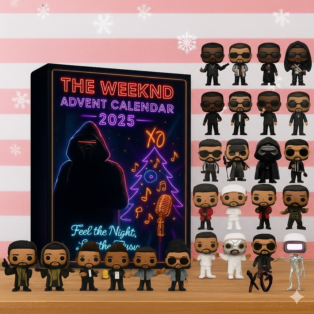 The Weeknd Advent Calendar,Christmas Countdown Advent Calendar Gift Box with 24 Acrylic Ornaments