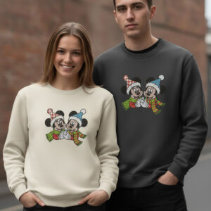 Disney Couples Valentine Embroidered Sweatshirt