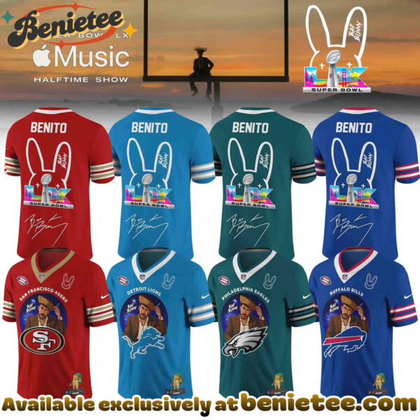 ALL Team NFL x Bad Bunny Super Bowl Football Jersey Limited Edition