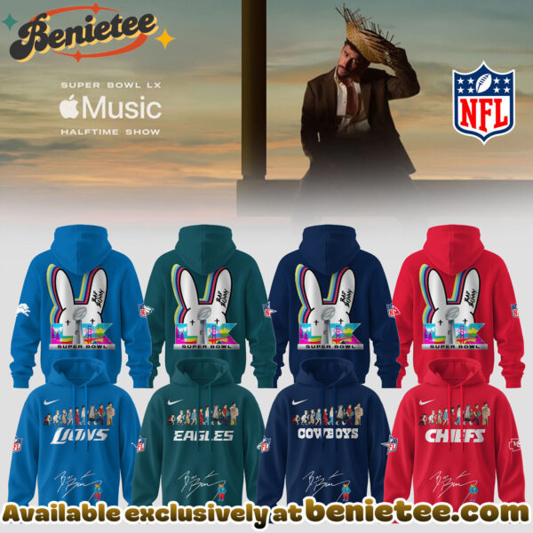 ALL Team NFL x Bad Bunny Super Bowl Hoodie, Sweatshirt, Tshirt Limited Edition
