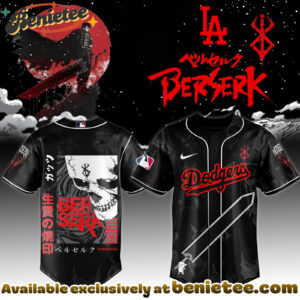 All Team MLB Los Angeles Dodgers x Berserk Limited Edition Baseball Jersey 10 2025