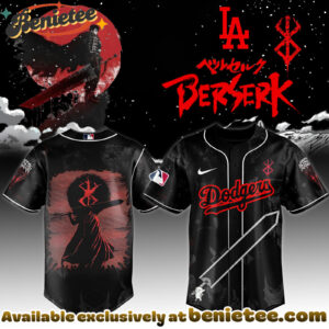 All Team MLB Los Angeles Dodgers x Berserk Limited Edition Baseball Jersey 4 2025