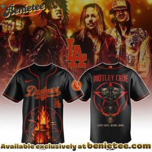 All Team MLB Los Angeles Dodgers x Motley Crue Limited Edition Baseball Jersey