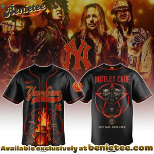All Team MLB New York Yankees x Motley Crue Limited Edition Baseball Jersey