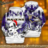 All Team NFC Baltimore Ravens x Snoopy Christmas Hoodie Limited Edition-3D Unisex Hoodie