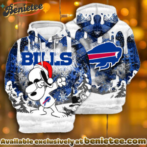 All Team NFC Buffalo Bills x Snoopy Christmas Hoodie Limited Edition-3D Unisex Hoodie