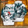 All Team NFC Philadelphia Eagles x Snoopy Christmas Hoodie Limited Edition-3D Unisex Hoodie
