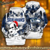 All Team NFC Seattle Seahawks x Snoopy Christmas Hoodie Limited Edition-3D Unisex Hoodie