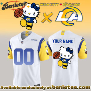 All Team NFL Los Angeles Rams x Hello Kitty Limited Jersey Custom Name & Number
