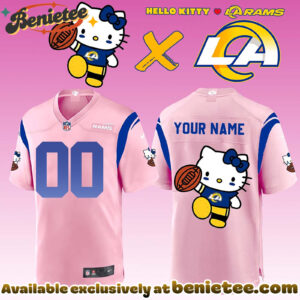 All Team NFL Los Angeles Rams x Hello Kitty Limited Jersey Custom Name & Number - Ver 2