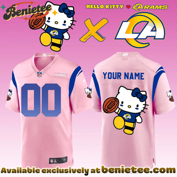 All Team NFL Los Angeles Rams x Hello Kitty Limited Jersey Custom Name & Number - Ver 2