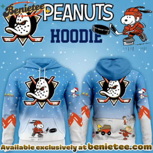 All Team NHL Anaheim Ducks x Peanuts Hoodie Christmas Limited Edition-3D Unisex Hoodie, Shirt, Sweatshirt