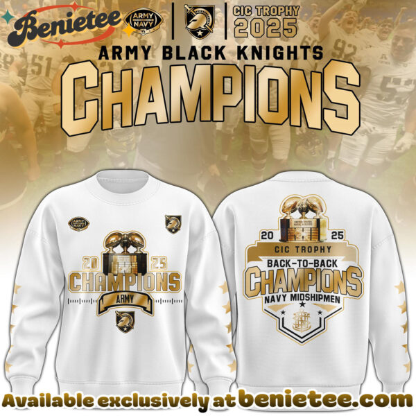 Army Black Knights Special CIC trophy Champions 2025 Hoodie, Sweatshirt, Tshirt - Ver 4