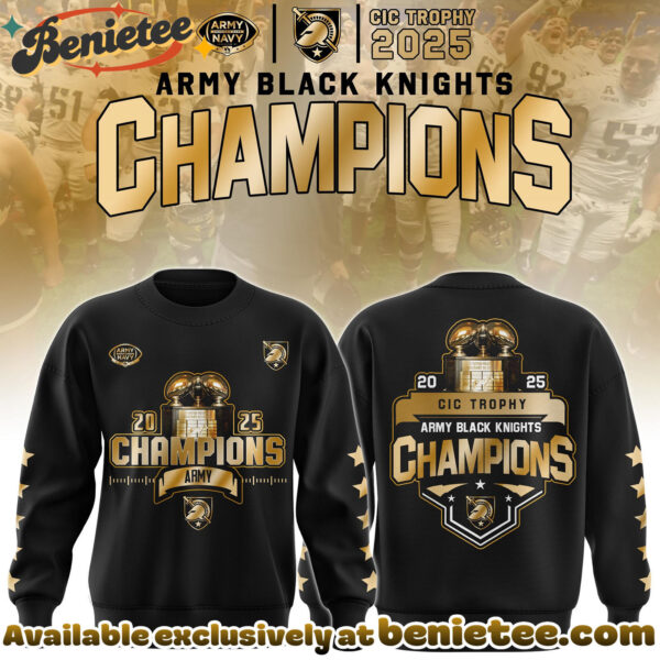Army Black Knights Special CIC trophy Champions 2025 Hoodie, Sweatshirt, Tshirt - Ver 3