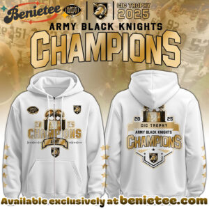 Army Black Knights Special CIC trophy Champions 2025 Zip Hoodie, Sweatshirt, Tshirt - Ver 2
