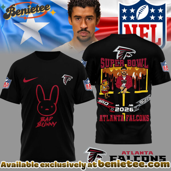 Atlanta Falcons Premium NFL Bad Bunny Super Bowl 3D Shirt