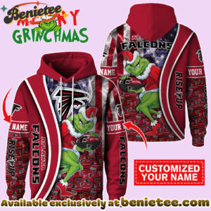 Atlanta Falcons x The Grinch Christmas Football Hoodie Limited Edition-3D Unisex Hoodie