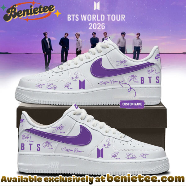 BTS Comeback World Tour 2026 Limited Edition Signature Air Force 1 - Ver 4