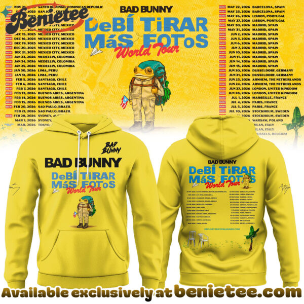 Bad Bunny - Debi Tirar Mas Fotos World Tour Hoodie, Sweatshirt, Tshirt - Ver 7