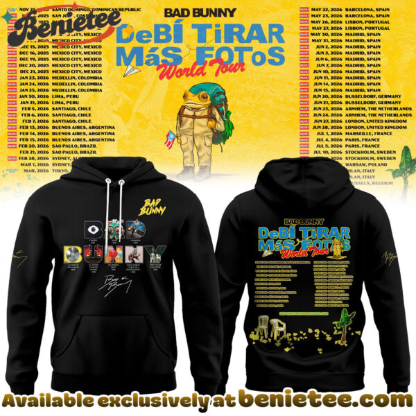 Bad Bunny - Debi Tirar Mas Fotos World Tour Hoodie, Sweatshirt, Tshirt - Ver 6