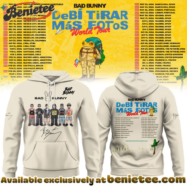 Bad Bunny - Debi Tirar Mas Fotos World Tour Hoodie, Sweatshirt, Tshirt - Ver 5