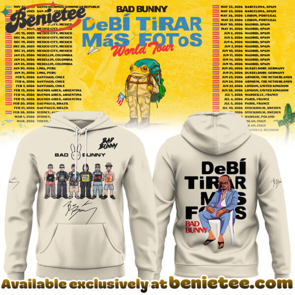 Bad Bunny - Debi Tirar Mas Fotos World Tour Hoodie, Sweatshirt, Tshirt - Ver 4