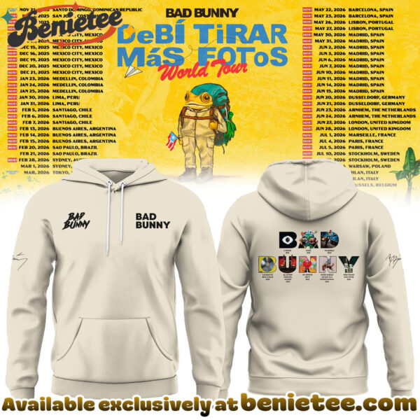 Bad Bunny - Debi Tirar Mas Fotos World Tour Hoodie, Sweatshirt, Tshirt - Ver 3