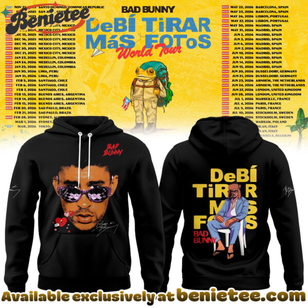 Bad Bunny - Debi Tirar Mas Fotos World Tour Hoodie, Sweatshirt, Tshirt - Ver 2