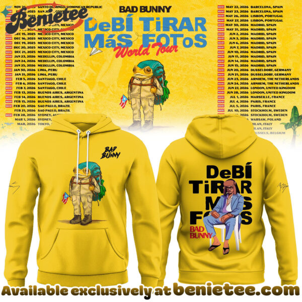 Bad Bunny - Debi Tirar Mas Fotos World Tour Tshirt, Sweatshirt, Hoodie - Ver 8