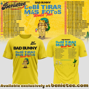 Bad Bunny - Debi Tirar Mas Fotos World Tour Tshirt, Sweatshirt, Hoodie - Ver 7