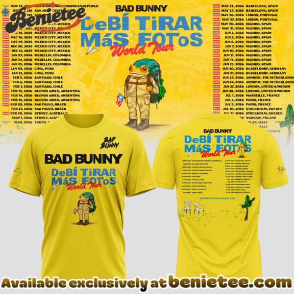 Bad Bunny - Debi Tirar Mas Fotos World Tour Tshirt, Sweatshirt, Hoodie - Ver 7