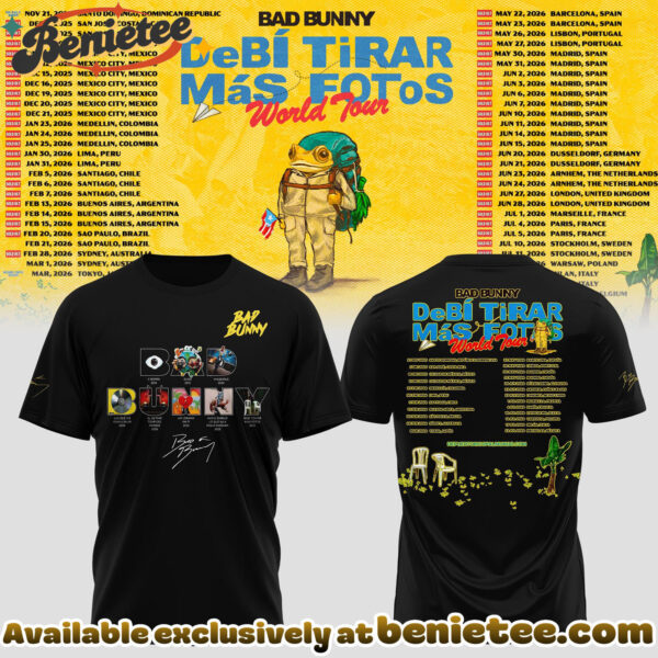 Bad Bunny - Debi Tirar Mas Fotos World Tour Tshirt, Sweatshirt, Hoodie - Ver 6