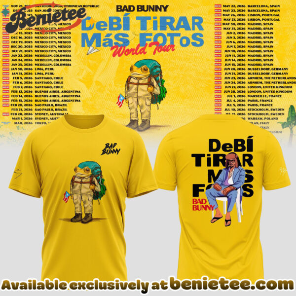 Bad Bunny - Debi Tirar Mas Fotos World Tour Tshirt, Sweatshirt, Hoodie - Ver 3