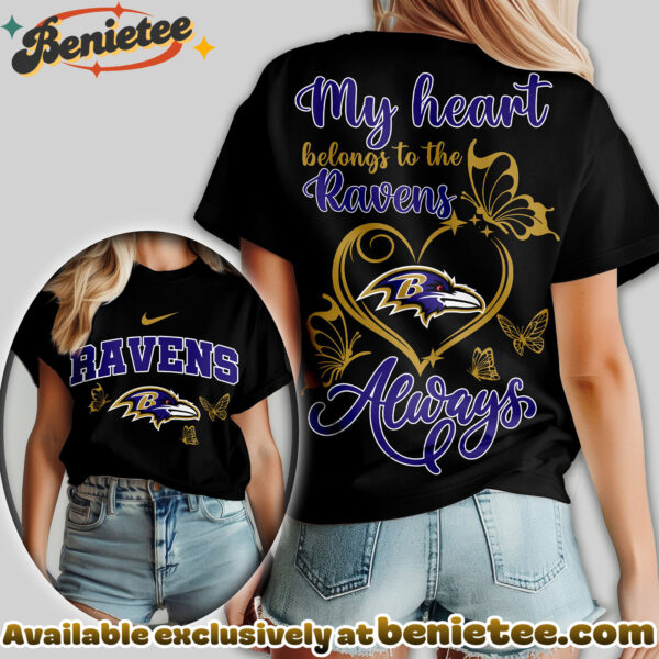 Baltimore Ravens Premium NFL Butterfly Women Shirt, Hoodie, Sweatshirt