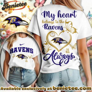 Baltimore Ravens Premium NFL Butterfly Women Shirt, Hoodie, Sweatshirt
