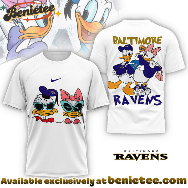Baltimore Ravens Premium NFL Donald And Daisy 3D Tshirt, Sweatshirt, Hoodie