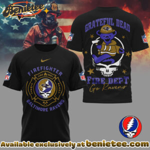 Baltimore Ravens Premium NFL Grateful Dead Firefighter 3D Shirt, Hoodie, Sweatshirt